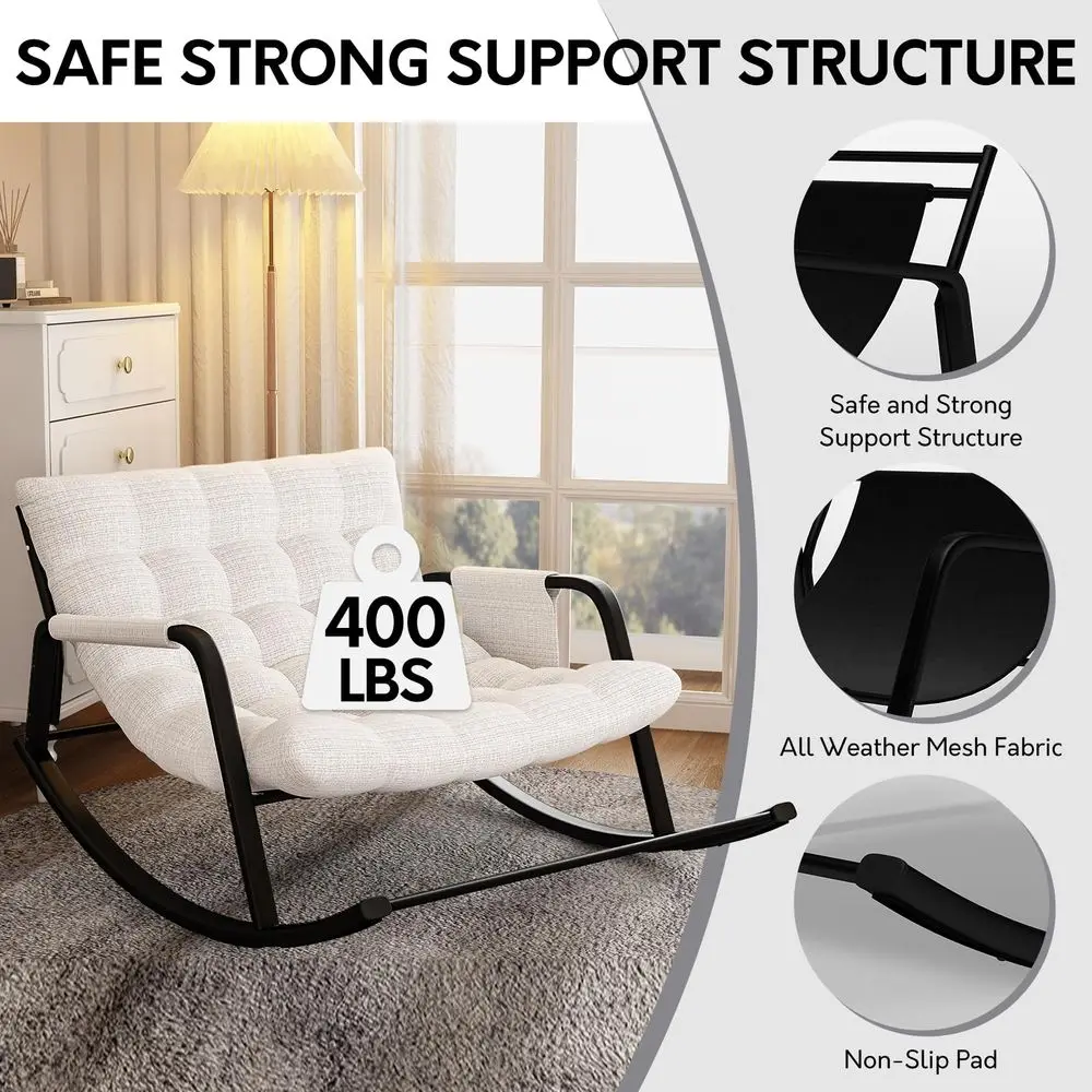 Oversized Double Papasan Rocking Chair 4