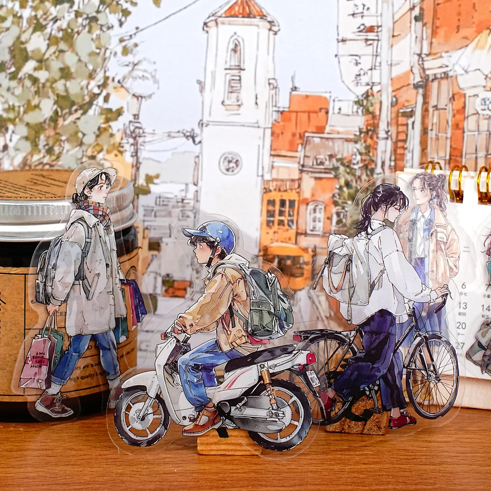 에토리 라이프 롱 스트리트 패스바이 트래블러 개인 레저 스티커 팩 DIY 스크랩북 용품, 사진 앨범, 학생 문구류, 노트북, 전화기 스티커, 어린이 선물 종이 가방, 장난감 스티커