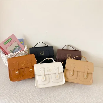 Orso Zaino per bambini Borse per asilo per bambini Cartone animato per bambini Zaino in pelle PU Borse da viaggio per ragazze Ragazzi Zaini per bambini alla moda