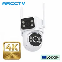 Caméra de surveillance WiFi ARCCTV 8MP 4K à double objectif HD, conversation bidirectionnelle, suivi automatique, caméra de sécurité extérieure, vision nocturne couleur 1