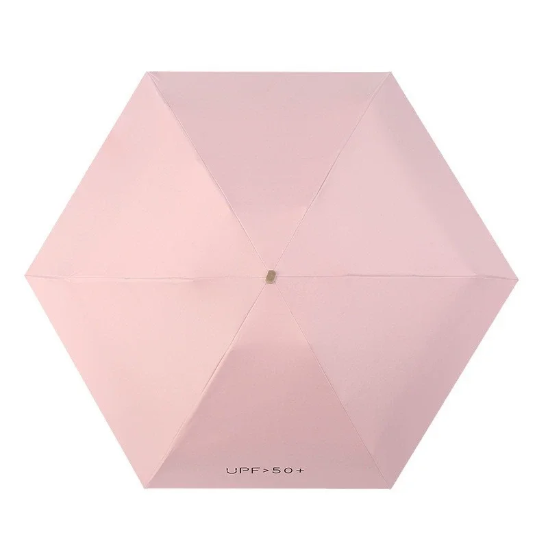 Retractable Umbrella Small and portable parasol for women's sun umbrella dual-purpose sun protection tanning pocket umbrella small fresh