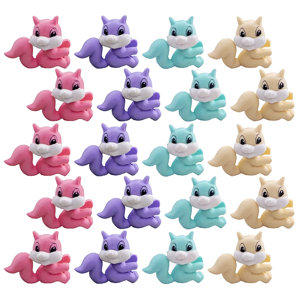 36 Pcs Animal Pencil Eraser Squirrel Pencils for Kids Mini Erasers Small Toddler Lovely