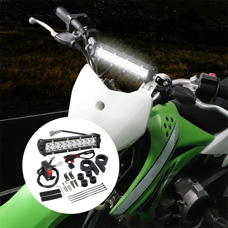 

For Yamaha YZ250 FYZ450 F Plug N Play LED Headlight Light Bar Kit USB Switch Rechargeable Headlamp