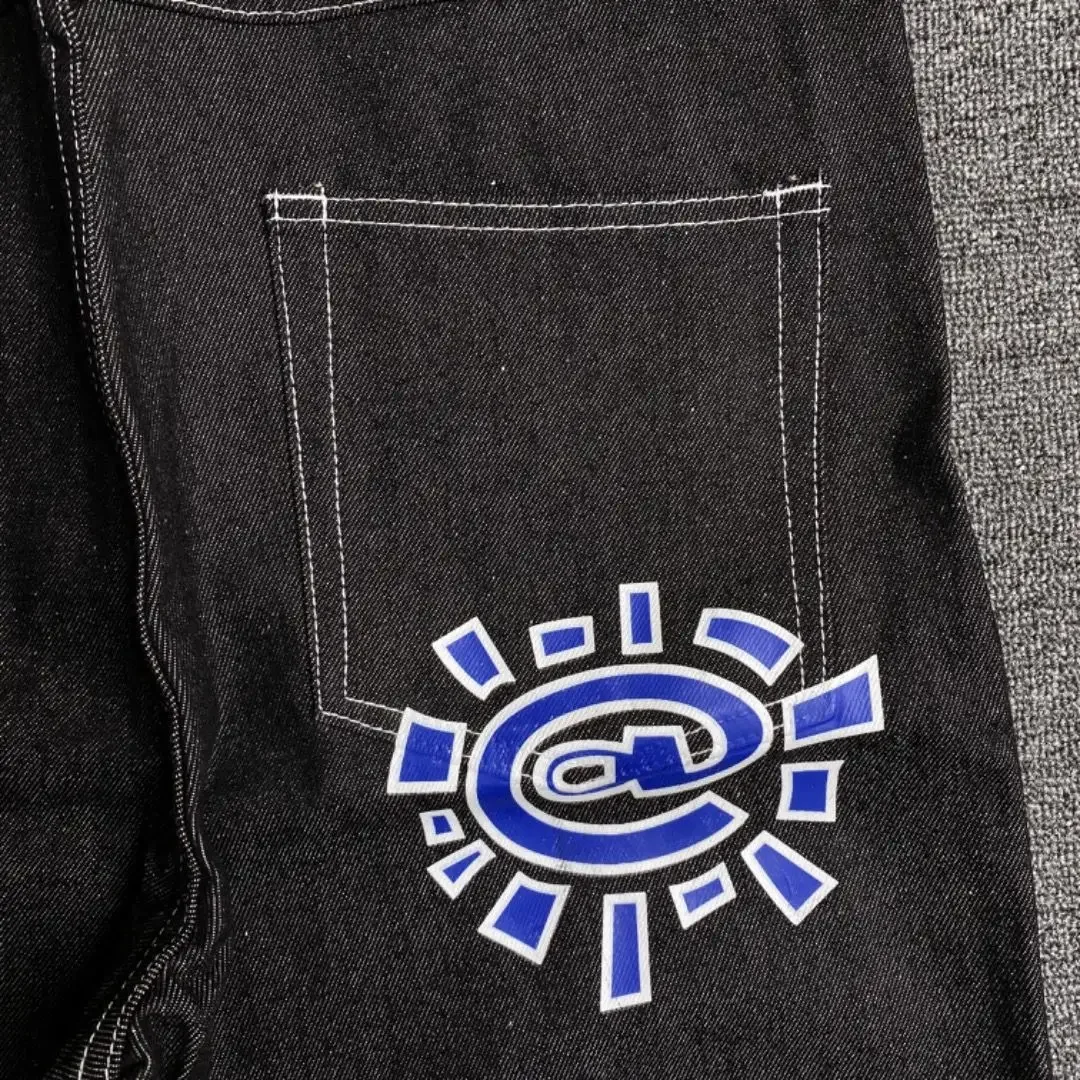 New Always Jeans High quality Printed Embroidery Straight Jeans Black Pants Men Jeans Printing Trend Street Wear AlwaysJeans Men 5