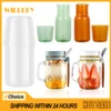 Reusable Overnight Oats Jars Container With Lid And Spoon Bedside Water Carafe with Tumbler Glass Water Pitcher Set with Cup 1