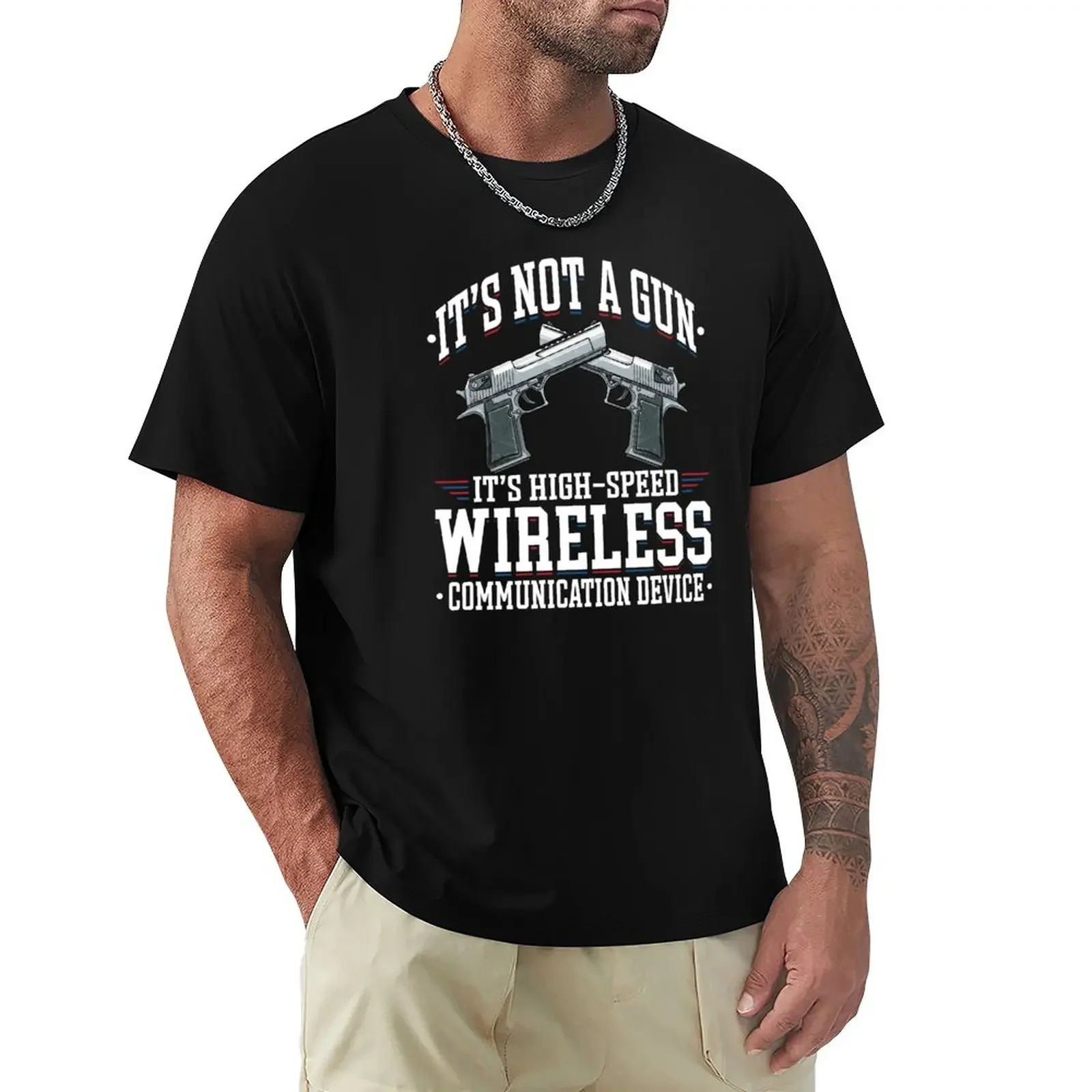 

gun product, weapon design, gun owner T-Shirt summer tops Aesthetic clothing shirts graphic tees mens cotton t shirts