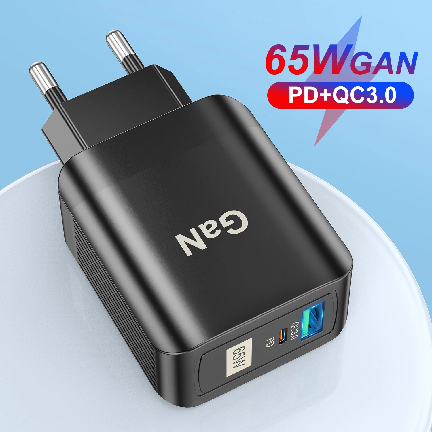 Uslion 65W Gan Fast Charger Qc3.0 Pd 33W Tipo C Adattatore Di Ricarica Rapida Per Tablet Ipad Iphone 14 Pro Max Xiaomi 13 12 Redmi Poco