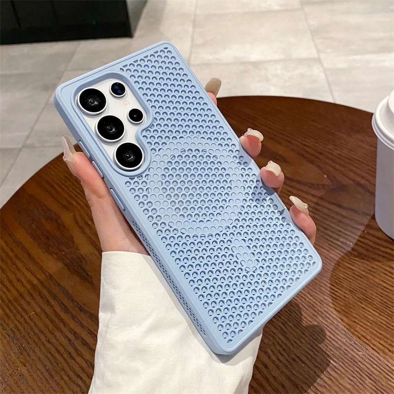 Luxury Heat Dissipation Breathable Magnetic Wireless Charging Phone Case