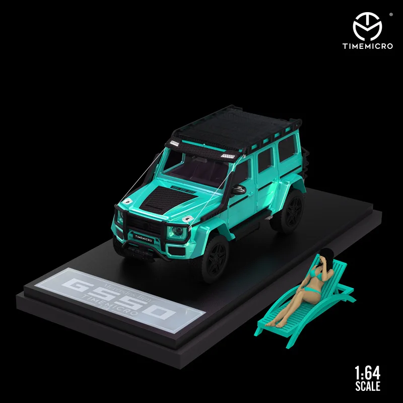 

Time Micro 1:64 G550 зеленый/белый с велосипедным сплавом, литые модели автомобилей для коллекции и демонстрации