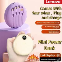 Lenovo 20000mAh Fast Charging Mini Circle With Cable Charging Treasure  Large Capacity Digital Display Mobile Power Supply 2025 1