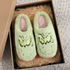 Christmas Plush Slippers Women Winter Warm Cute Home Green Haired Monster Slippers Funny Non Slip Cotten Shoes New Year Gift 1