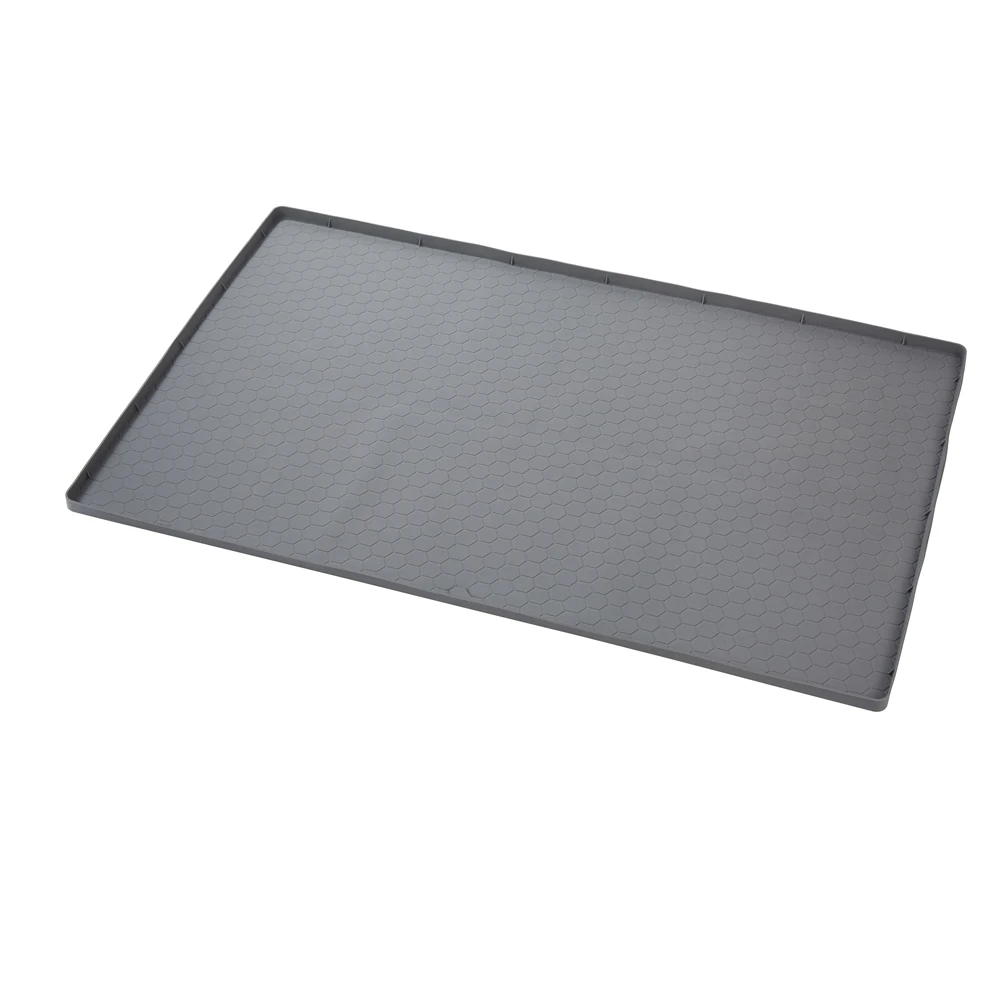 Under Sink Mats Waterproof Silicone Under Kitchen Sink Liner Mat Flexible Rubber Washable Shelf Mats Drawer for Bathroom