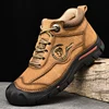 Winter Wear-resistant Mountaineering Boots Plush Warm High Quality Leather Outdoor Waterproof Boots for Work  Walking Snow Boots