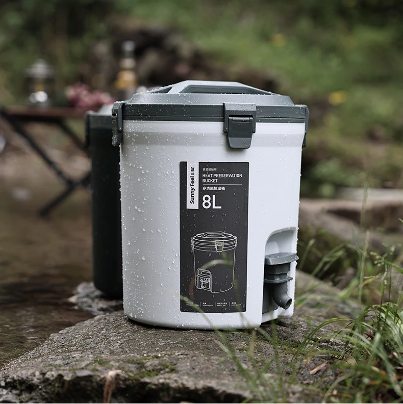 

Outdoor Insulation Bucket Food Camping Wilderness Camp Thermostatic Bucket Preservation Box Storage Storage Box