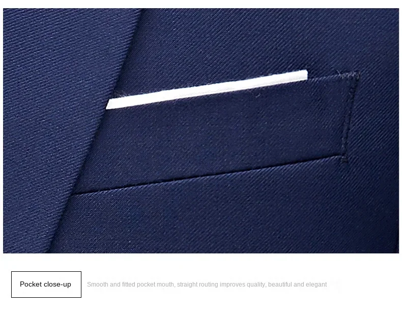 Description Picture 6 of itemSuits For Men Wedding Blazers Set Elegant 3 Pieces Jackets Vest Pants Luxury Business Formal Full Coats 2023 Free Shipping