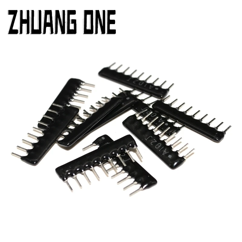 10PCS 9Pin Resistor Network Array A103J A102J A472J 4.7K 1K 10K 2K 3K 6.8K 3.3K 2.2K 2.54MM Pin SIP-9