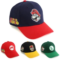 MINISO Game Super Mario Bros Anime Kids Cap Luigi Children’s Baseball Cap Mario Costume Sunshade Letter M Hat Kids Gift For Boys 1