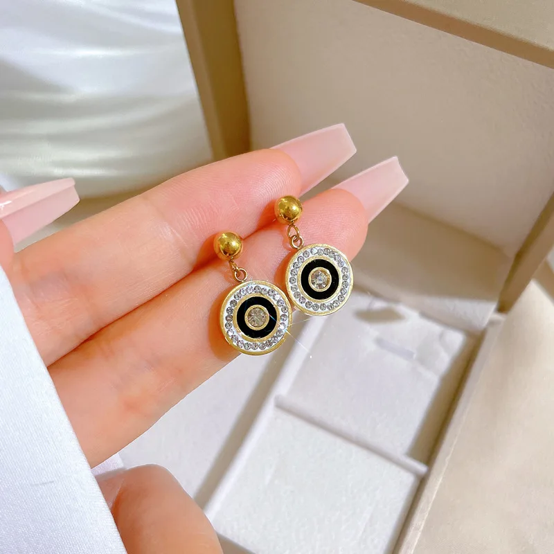 Classic Personalized Ring, Simple Style Earrings, Golden Men's and Women's Earrings, Personalized Temperament Banquet Earrings