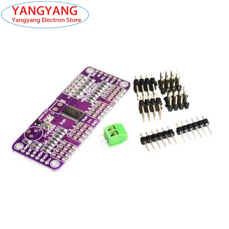 MCU-PCA9685 16 Channel 12-bit PWM/Servo Driver I2C Interface Controller PCA9685 Or Raspberry Pi Shield Module Servo Board |