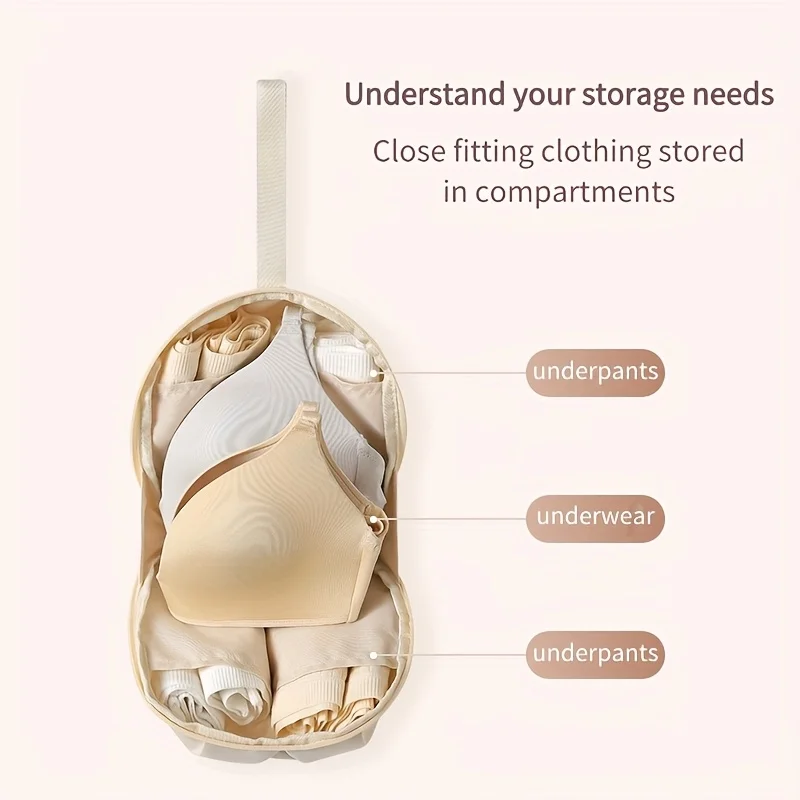 1PC Bra Storage Bag Is Lightweight and Has A Large Capacity for Storing Underwear, Making It Perfect for Travel Storage