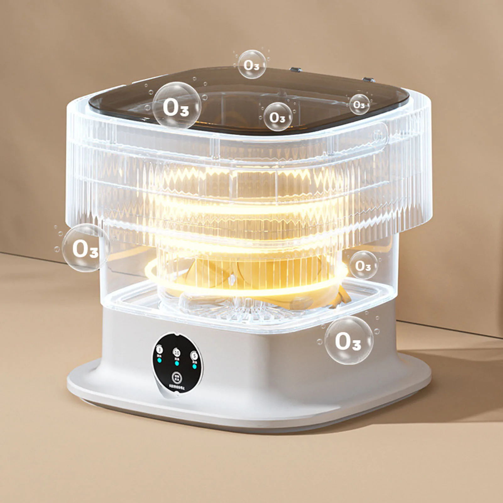 Mini Foldable Washer 60W 10L Capacity IPX4 Waterproof Portable Washing Machine for Dorm Travel US Plug 100 to 240V mini washing machine