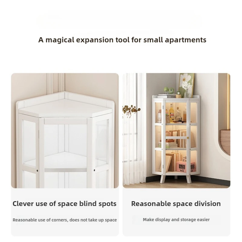 Corner Cabinet Dining Room Corner Cabinet Wall Triangle Cabinet Corner Locker Living Room Bedroom Corner Floor Storage - Image 4