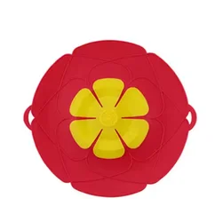 BoilGuard Multi-Functional Anti-Overflow Lid and Plug Cooking Tool (Red)
