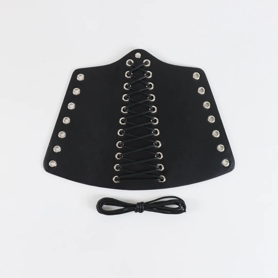 1 Stück Cosplay-Requisite: Breiter Armschutz aus Kunstleder mit Schnürung, Steampunk Mittelalterliche Armspange, Armband – Detail 9