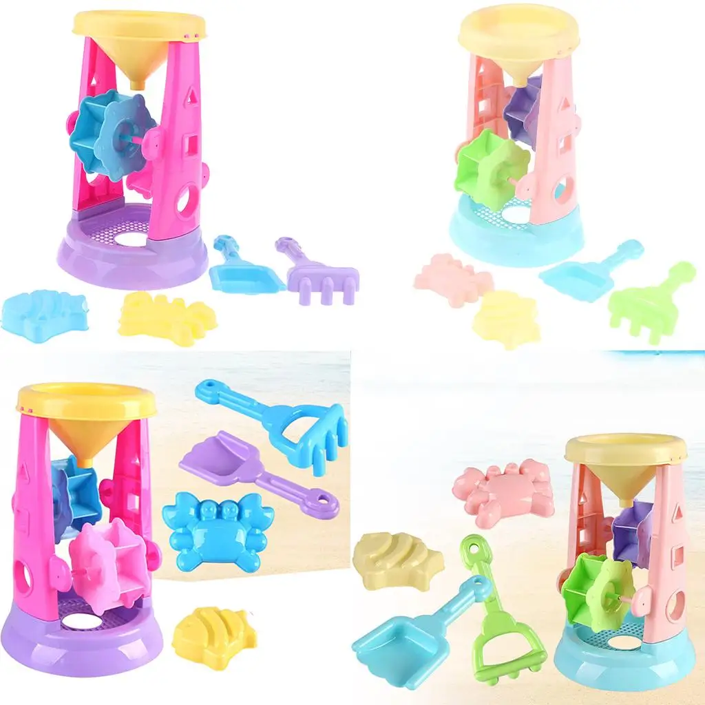 

Double Sandwheel Beach Toy Set for Children with Shovel And
