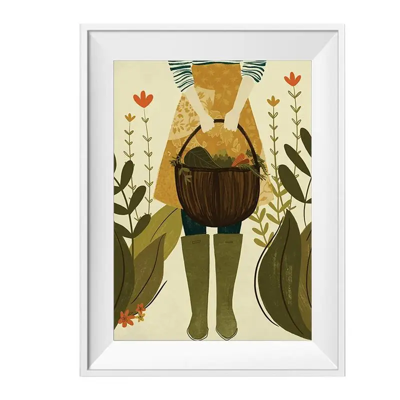 

Постер с иллюстрацией женщины-садоводца, уникальное натуральное растение, украшение для дома, стильные настенные постеры для дома, не выцветает для гостиной