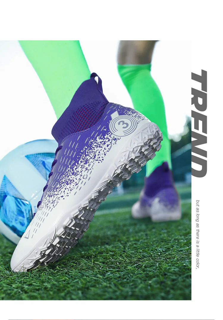 Vīriešu futbola apavi ar radzēm, sporta apavi, futzāla bērnu futbola zābaki, iekštelpu un āra treniņu apavi, neslīdoši apavi_voghion.com