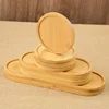 Wooden Serving Tray Dessert Pallet Coffee Cup Mat Flower Pot Tray Cup Pad Fruit Food Tray Garden Supply Kitchen Home Decoration 4