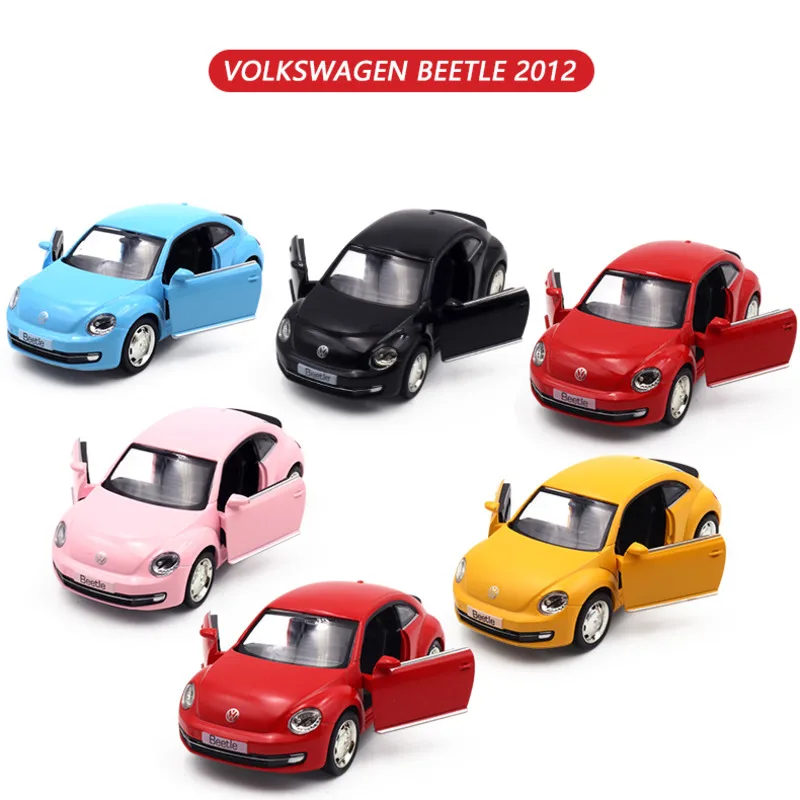 

Модель автомобиля Makeda в масштабе 1:36 Volkswagen New Beetle Black из сплава, литая искусственная игрушка, коллекционная игрушка для детей, подарок