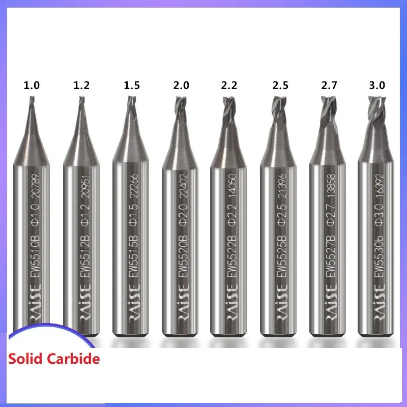 Raise Best Quality Carbide Steel End Milling Cutters For Key Machine Drill Bit Locksmith Tools