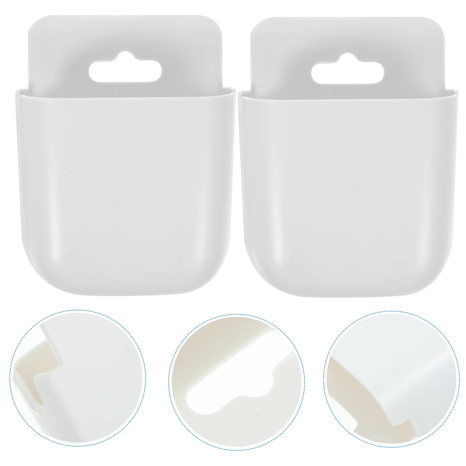 

3 Pcs Storage Container Stand Cell Phone Charging Rack Wall Telephone Office