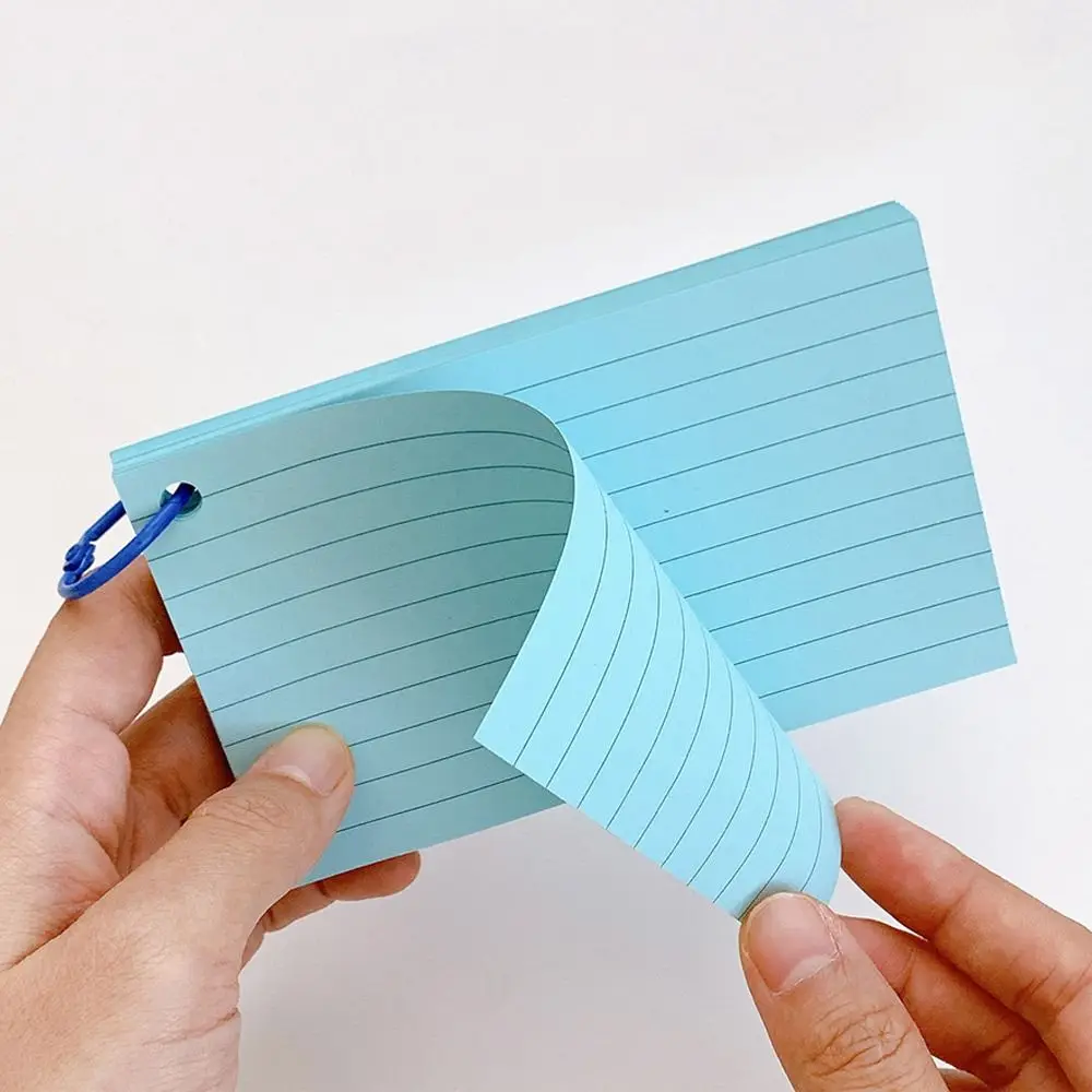 50Pcs Binder linea orizzontale Memo Book schede indice a fogli mobili schede Flash piccole schede di revisione per studio quaderni per ufficio - immagine 4