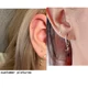 La Monada-pendientes de plata 999 para mujer, Piercing para La oreja, aretes de plata 999 para mujer, pendientes de botón de niña