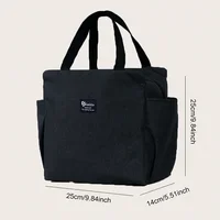 Sacs à déjeuner thermiques multifonctionnels à fermeture éclair pour femmes, sac isotherme Portable étanche de grande capacité, boîte isolée pour pique-nique 5
