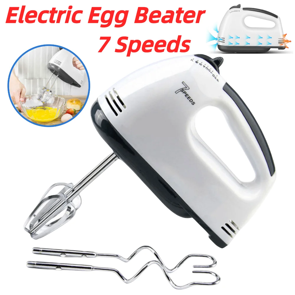 Electric Handheld Whisk 7 Speed Hand Mixer Kitchen Egg Beater