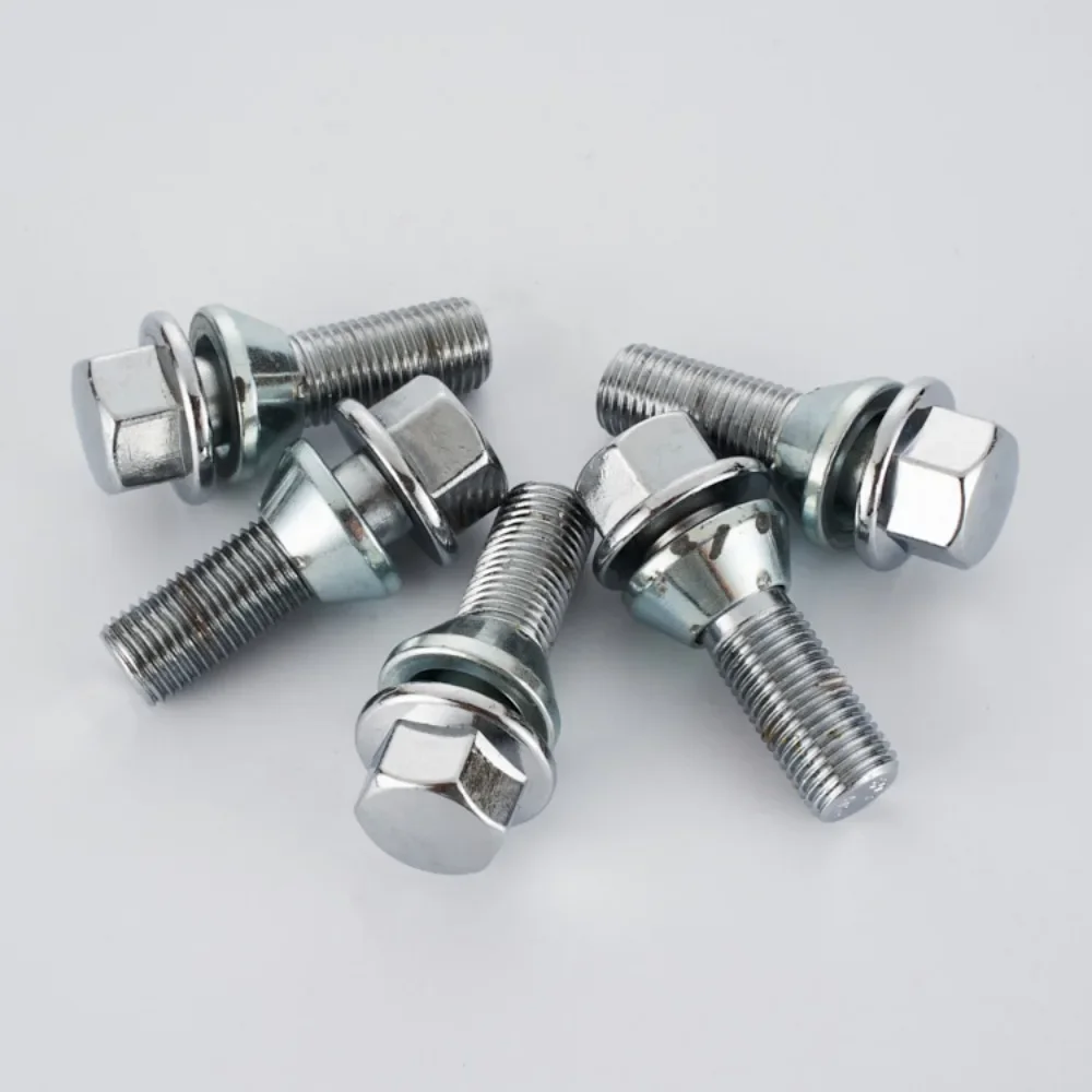 1pc Lug Bolt Wheel Hub Screw Suit for Volvo Series M14x1.5 Hex 19mm Lenght 60mm Thread Lenght 30mm