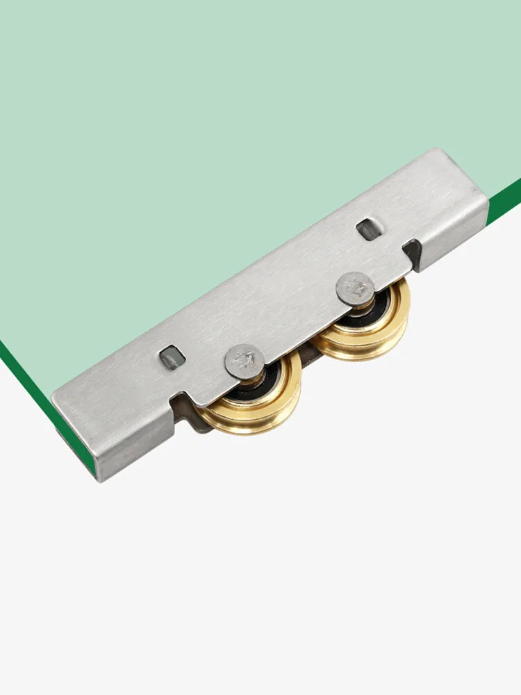 Description Picture 3 of item2pcs/10-12mm Frameless Glass Door Pulley Bathroom Sliding Door Roller Indoor Window Stainless Steel Double Wheel Hardware