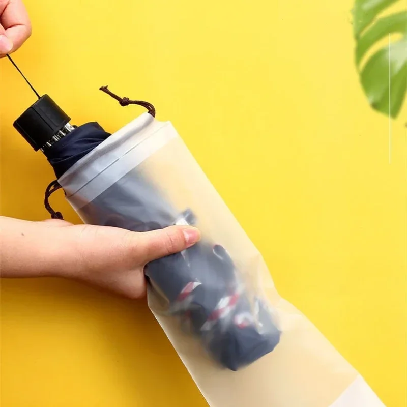 Umbrella Storage Bag Plastic Waterproof Anti-dirty Umbrella Cover Reusable Portable Drawstring Bag