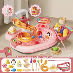 Children's Interactive Kitchen Sink Playset with Running Water - Pretend Play Set (05 WITH BOX)