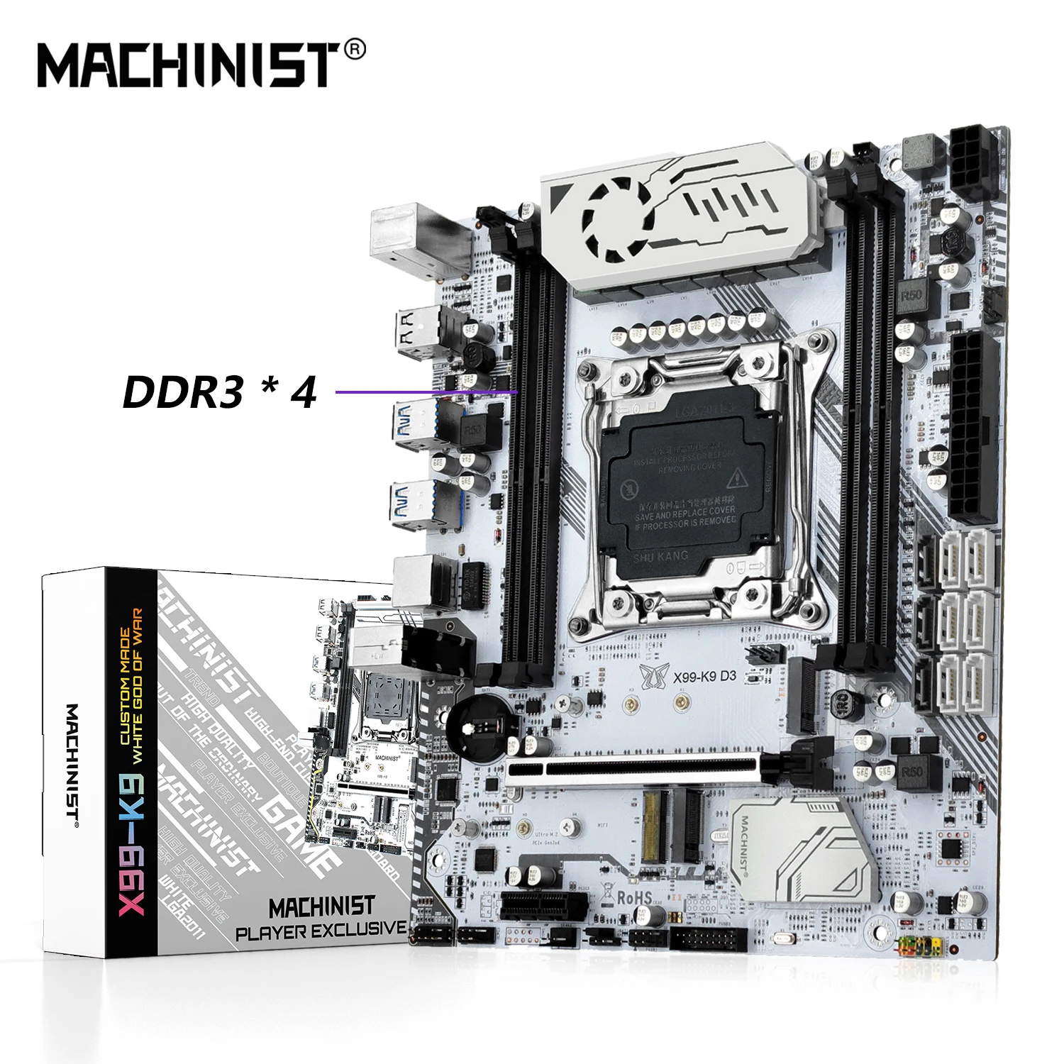 MACHINIST X99 материнская плата LGA 2011-3 со слотом M.2 поддержка X99 C612chip DDR3 ПАМЯТЬ SATA3.0 USB3.0 X99 K9 -D3