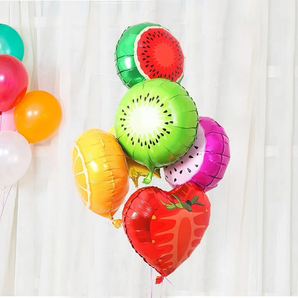 2 Stück 18-Zoll-Fruchtballons aus Aluminiumfolie, Wassermelone, Orange, Erdbeere, Drachenfrucht, Kindergeburtstagsparty-Dekoration – Detail 7
