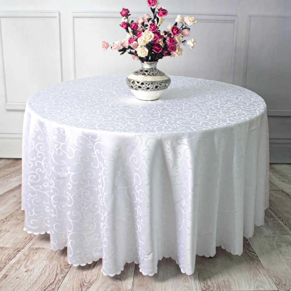 Description Picture 6 of itemLuxury Red Round Hotel Dining Tablecloth Square Golden Floral Wedding Table Skirt Cover Decoration Party Restaurant Table Cloth