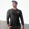 Men Running Slim Fit T-shirt Long sleeves Sports Tees Gym Fitness Sweatshirt Male Jogging Tracksuit Cotton Athletic Shirt Tops 2