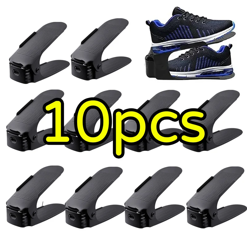 Foldable Plastic Shoe Rack Set 5Pcs Sturdy and Space-Saving Ideal for Entryways Closets Dorm Rooms