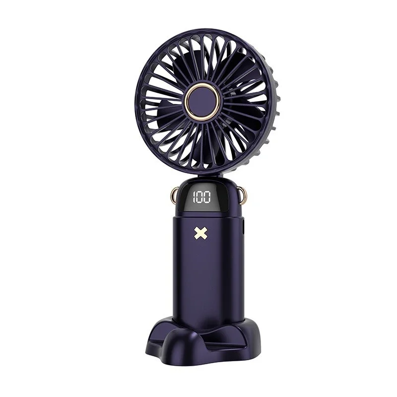 휴대용 접이식 소형 선풍기, USB 미니 휴대용 선풍기, 대형 풍력 디지털 디스플레이, 다기능 넥 선풍기, 신제품