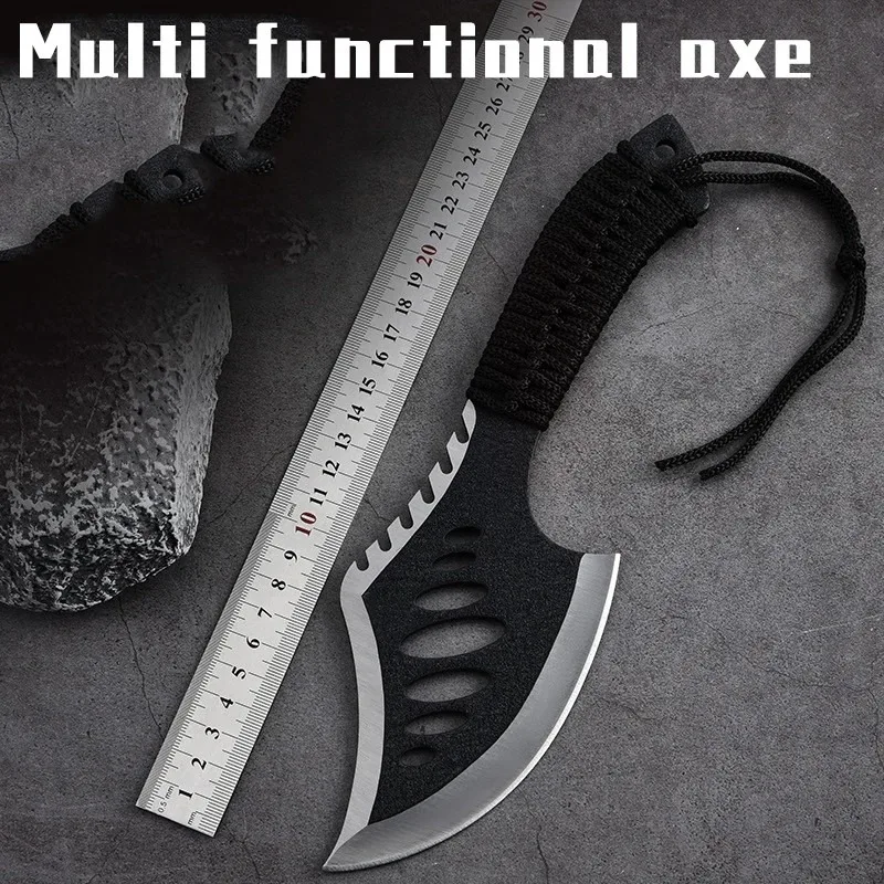 Black Carbon Steel AXE with Cutter sleeve 3